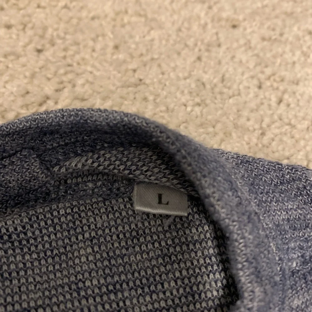 J.Crew Blue Cotton Crewneck Sweater Large Preppy Coastal Pullover